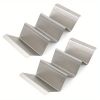 2pcs Taco Holders; Stainless Steel Taco Bracket Tray; Mexican Tortilla Tray; Suitable For Baking; Dishwasher And Barbecue; Kitchen Accessories