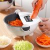 9 in 1 Multifunctional Cutting and Draining Basket for Vegetables with Household Potato Shredder - Kitchen Tool