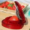 Strawberry Slicer Kitchen Gadget Cute Cutter with Stainless Steel Wires Strawberry Kitchen Fruit Slicer for Kids