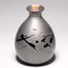 500ml Black Ceramic Wine Jar Hand Painted Wine Bottle Vintage Chinese Style Wine Flask Flagon