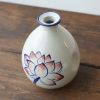 500ml Hand Painted Ceramic Wine Jar Antique Style Empty Wine Jug Chinese Style Lotus Flower Wine Bottle Small Wine Vase