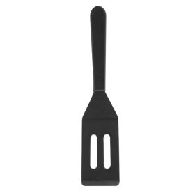 1pc Silicone Spatula; Non-stick Baking Spatula; Heat Resistant Cookie Spatula; Mini Slotted Serve Turner For Flip Egg; Kitchen Tools (Color: Black)