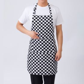 1pc Adjustable Half-length Adult Apron Striped Restaurant Chef Apron Outdoor Camping BBQ Picnic Kitchen Cook Apron With 2 Pockets; Kitchen Accessories (Color: D.)