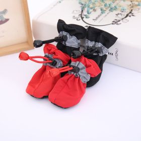 Pet Dog shoes Waterproof chihuahua Anti-slip boots zapatos para perro puppy cat socks botas sapato para cachorro chaussure chien (Color: Black)