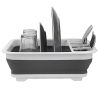 1pc Dish Drying Rack; Foldable Dish Rack For Kitchen Counter; Large Dish Drainers Utensil Holder For Soup Bowls; Dinner Plates