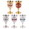 X6HD European Style Wine Glasses Retro Dinnerware Goblet Spirit Vodka Champagne Glasses Beverage Tumbler for Party Home Bar