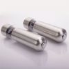 2pcs Stainless Steel Electric Automatic Pepper Mills Salt Grinder Silver